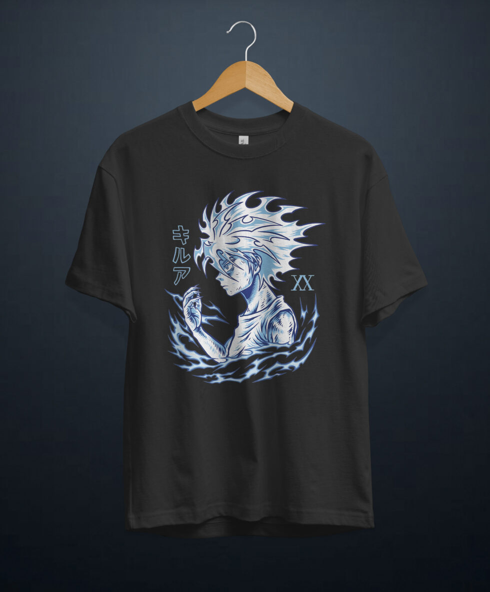 gangsta.ma t-shirt killua zoldik hunter x hunter au maroc