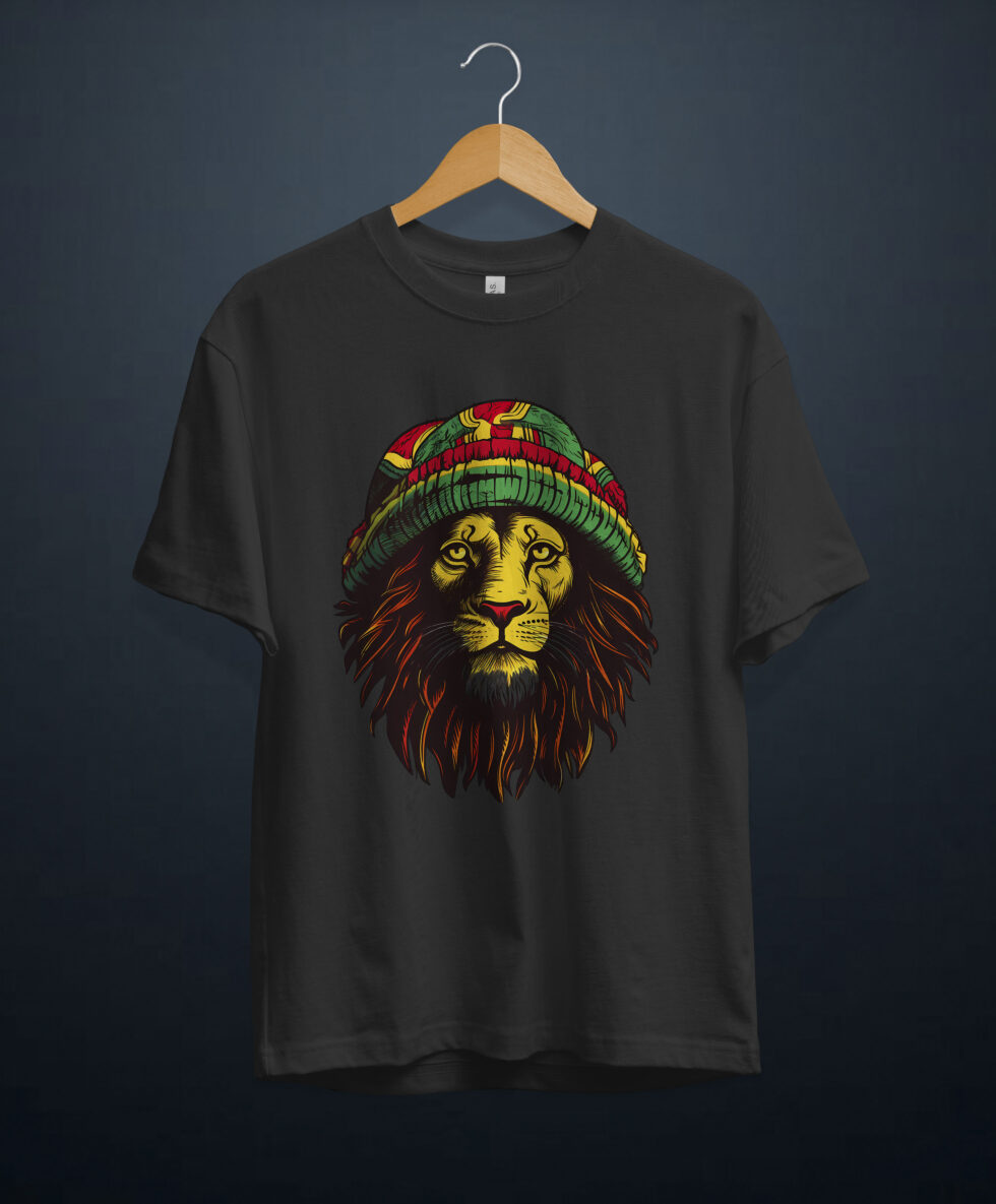 gangsta.ma T-Shirt Rasta Lion BOB au maroc