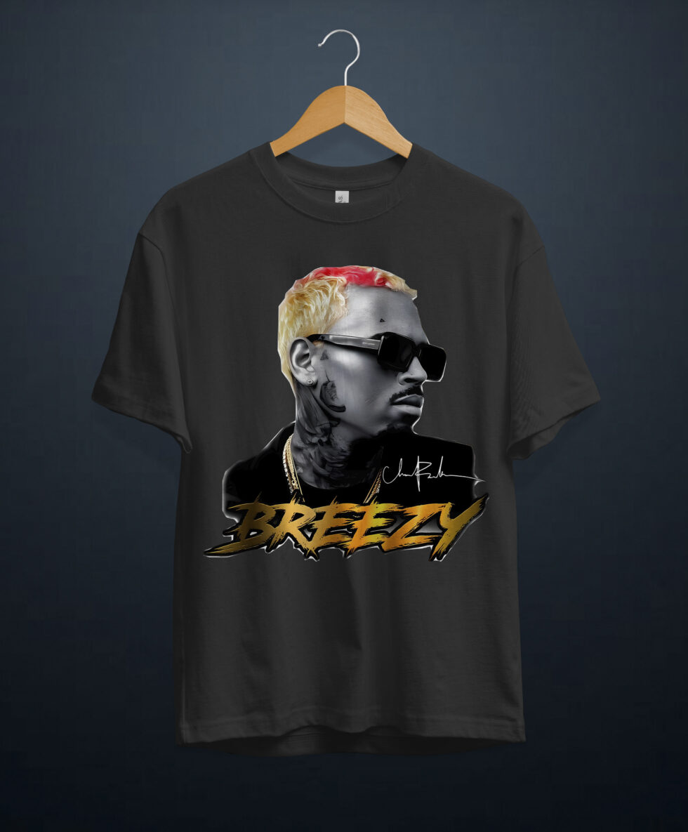 gangsta.ma T-Shirt Chris Brown Breezy au maroc