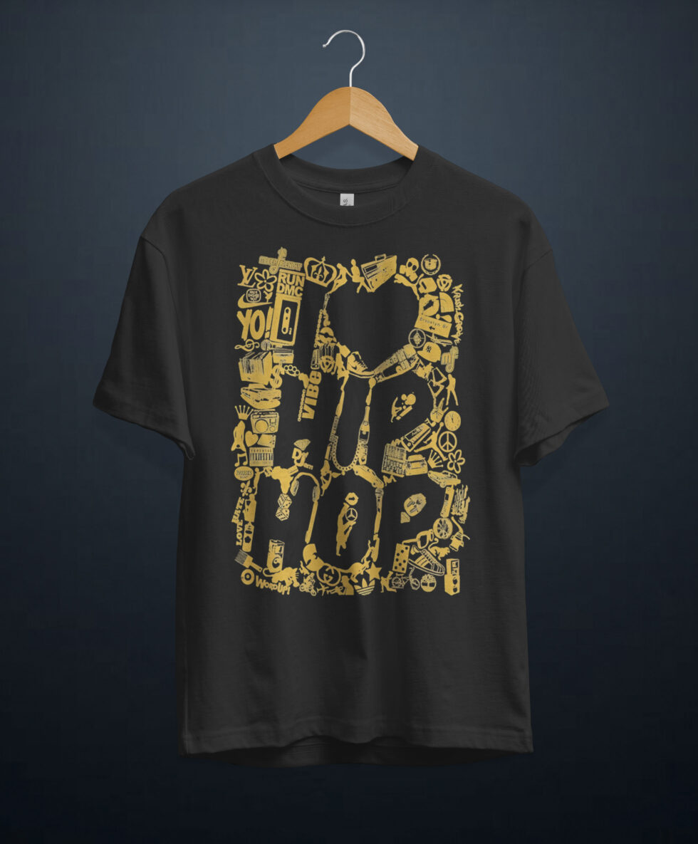 gangsta.ma T-Shirt i love hip hop au maroc