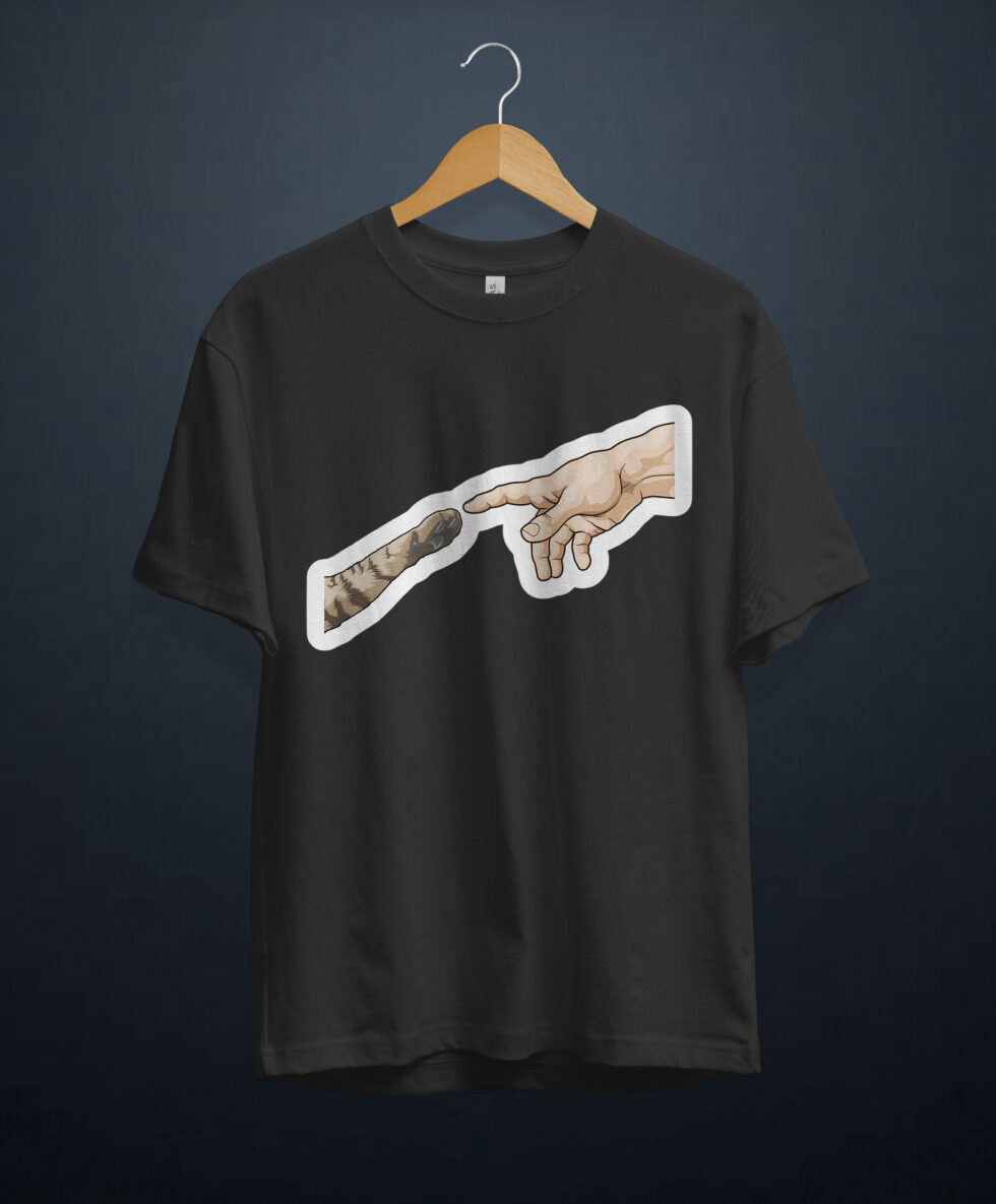 gangsta.ma T-Shirt me and meow au maroc