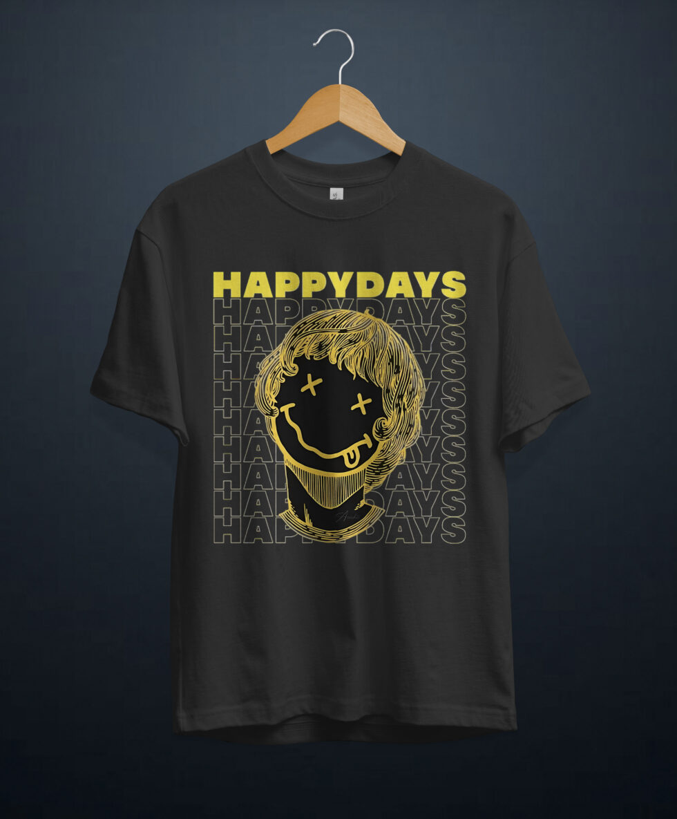 gangsta.ma T-Shirt happy day nirvana au maroc