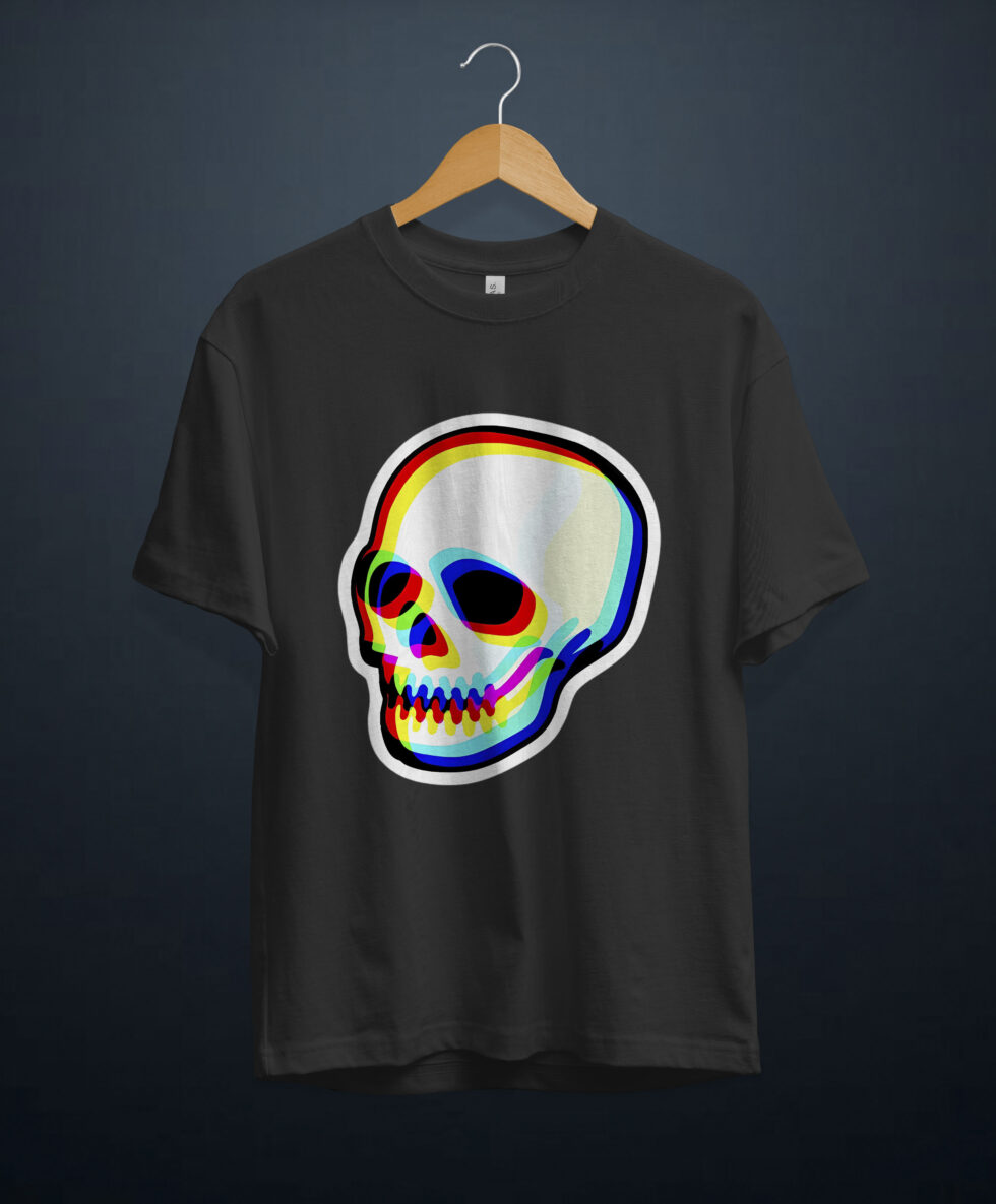 gangsta.ma T-Shirt skeleton 3Dimension au maroc