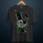 gangsta.ma t-shirt Astronaut in Green Leaf Pipe au maroc