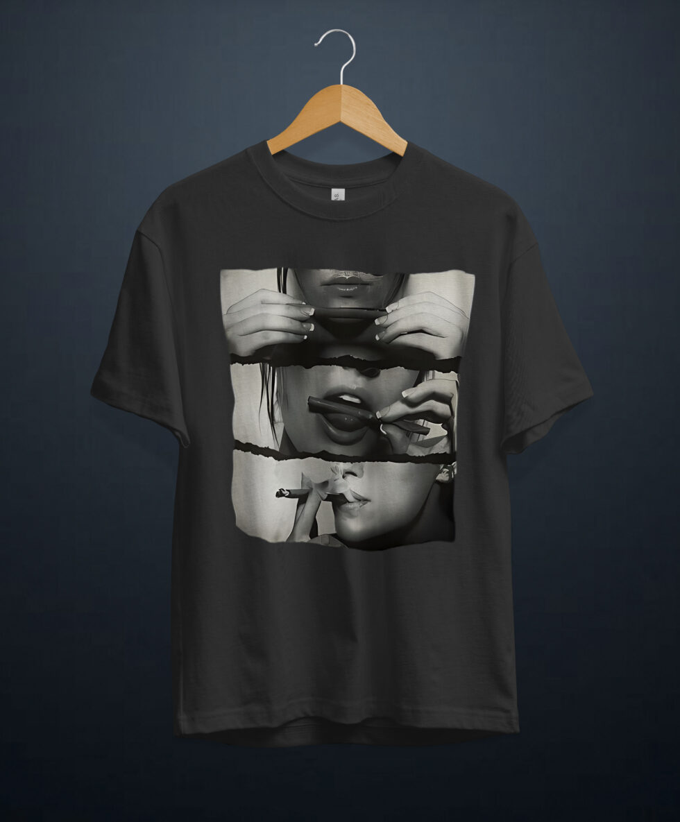 gangsta.ma t-shirt girl smoke au maroc