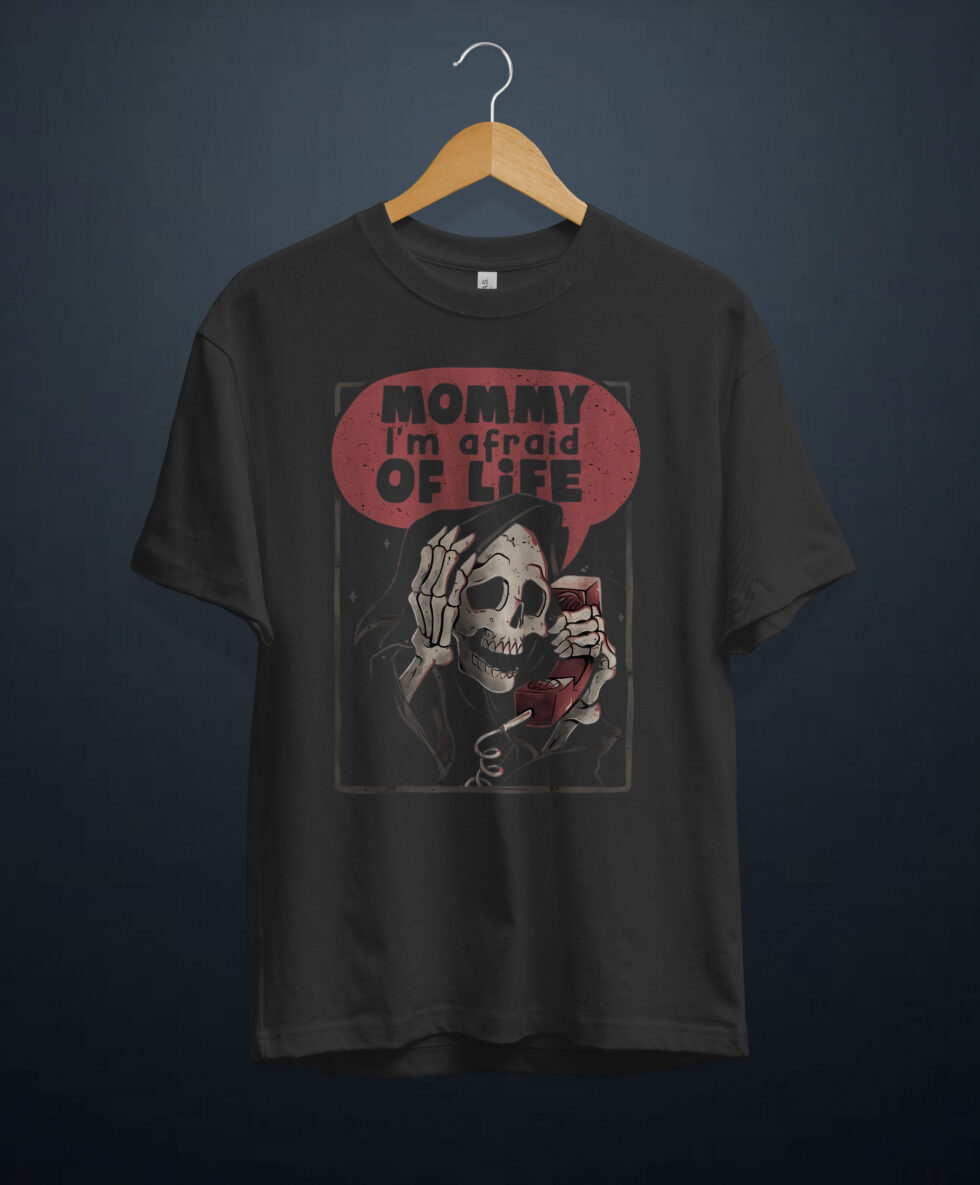 gangsta.ma t-shirt mom i'm afraid of life au maroc