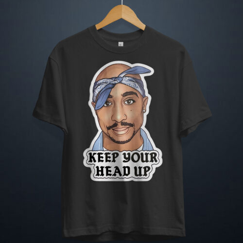 gangsta.ma t-shirt tupac keep your head up au maroc