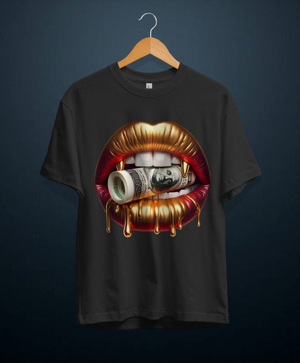gangsta.ma t-shirt lips money au maroc